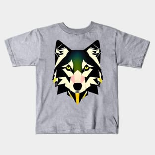 Yellow Eyed Wolf Kids T-Shirt